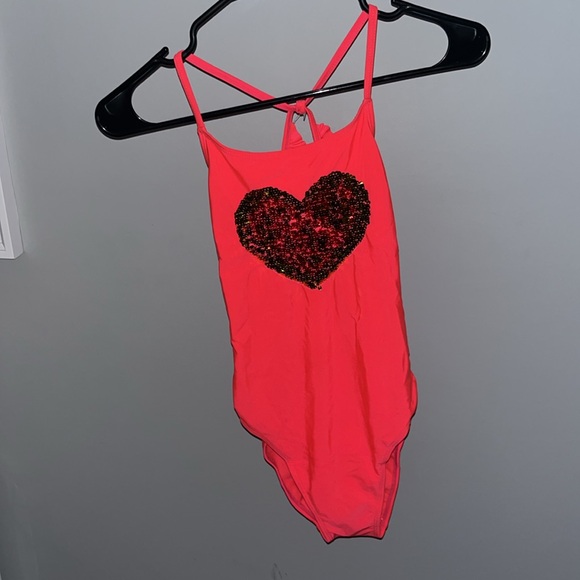 XL (14-16) Girls Flip Sequin One-piece Swimsuit - Picture 2 of 4